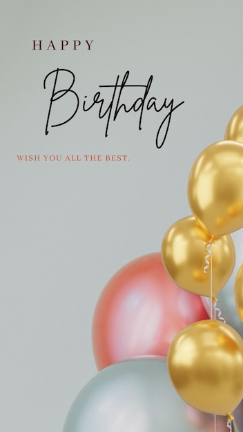 PSD happy birthday poster