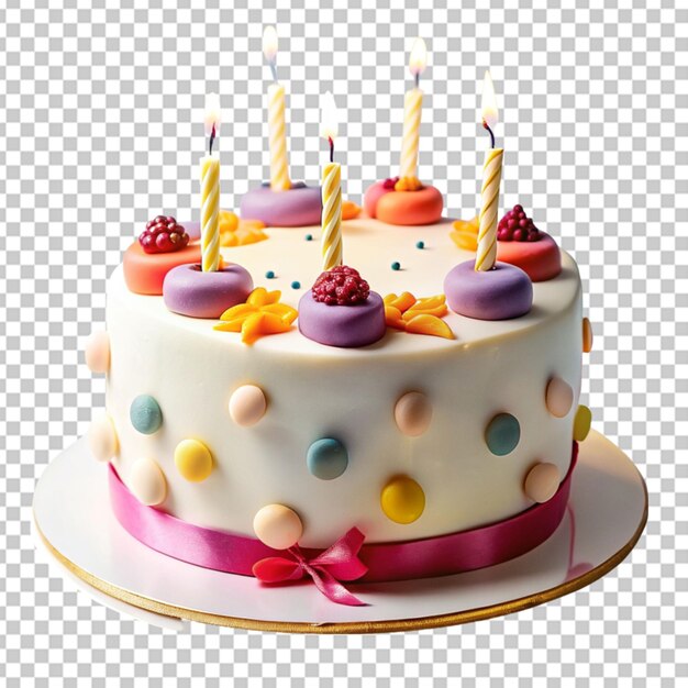 PSD happy birthday tasty cake transparent background