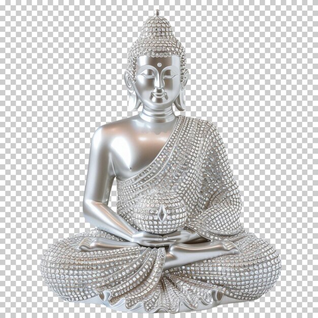 PSD felice buddha purnima statua d'oro di buddha festa del giorno di vesak isolata su uno sfondo trasparente