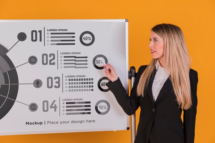 PSD happy business woman woman concept mock-up