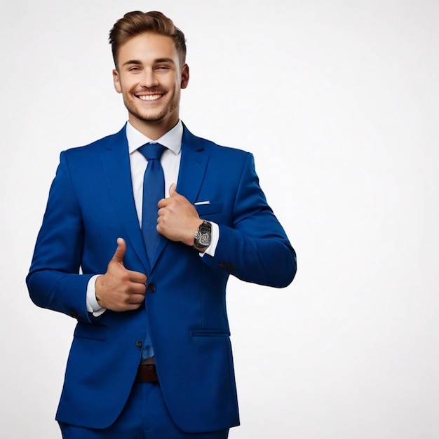 PSD happy businessman handsome man standing