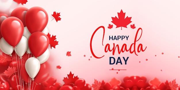 PSD happy canada day canada celebration day or social media poster and banner