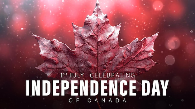 PSD happy canada independence day poster concept met maple leaf