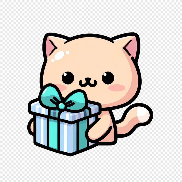 PSD happy cat png sticker