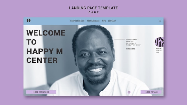 PSD happy center landing page