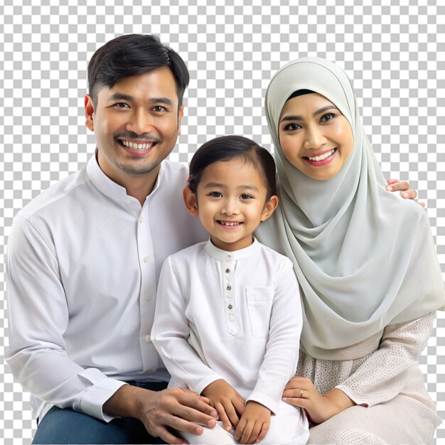 PSD happy cheerful asian muslim family