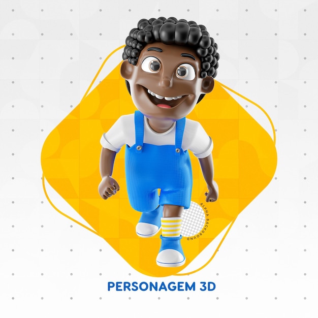 構成のための幸せな子分離 3 d イラスト