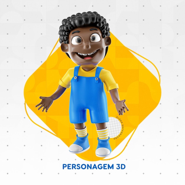 構成のための幸せな子分離 3 d イラスト