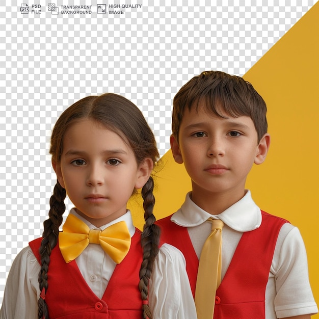 PSD happy children and smile on transparent background