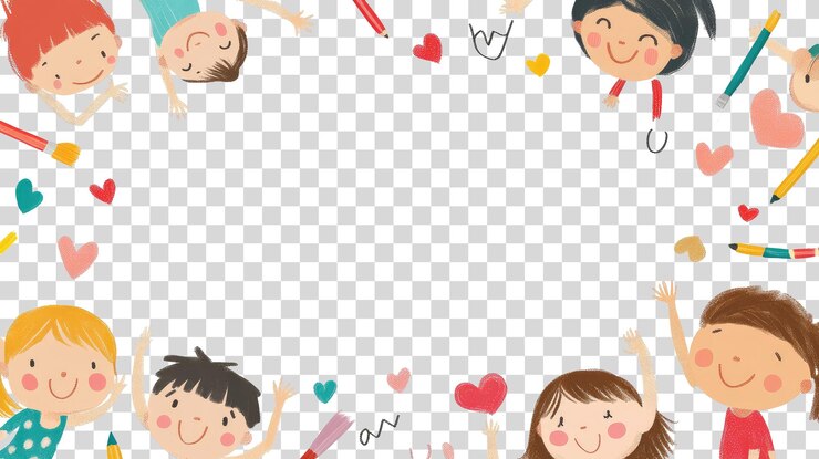 PSD 幸せ な 子供 たち が 絵 を 描く