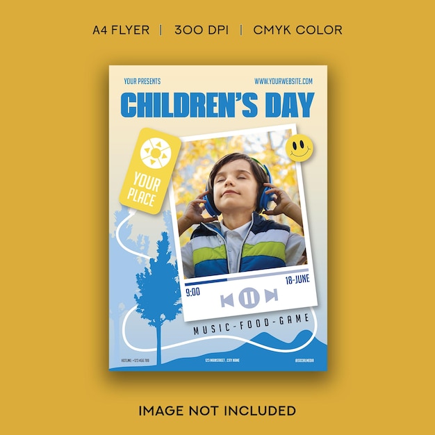 Happy children's day flyer