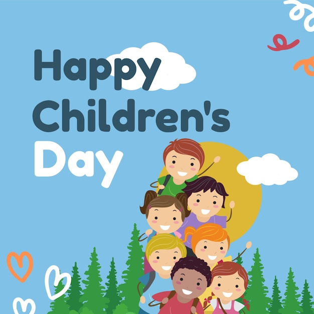 Happy Children's Day Social Media Post PSD