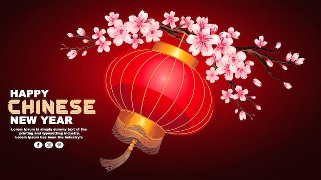 happy chinese new year background template
