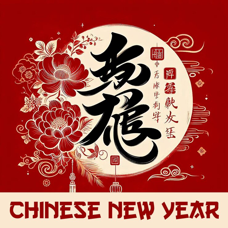 PSD happy chinese new year festival banner design chinese new year background
