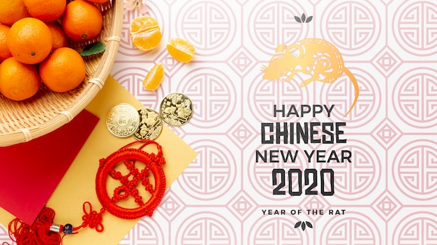 PSD felice anno nuovo cinese mock-up