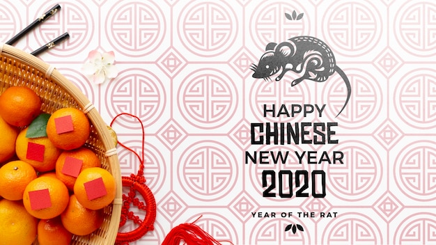 Happy chinese new year mock-up