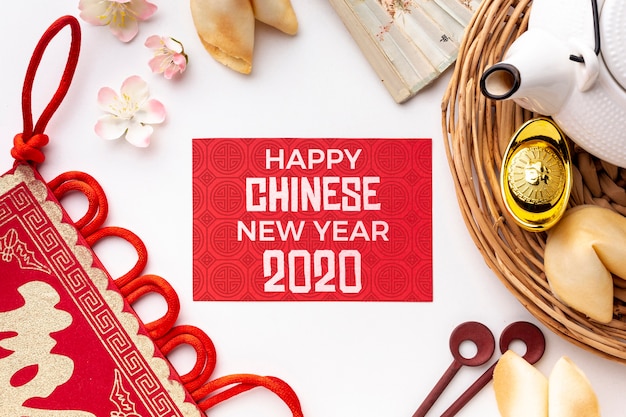 Happy chinese new year mock-up