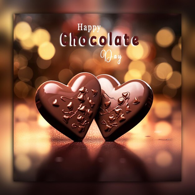 PSD happy chocolate day design and social media template