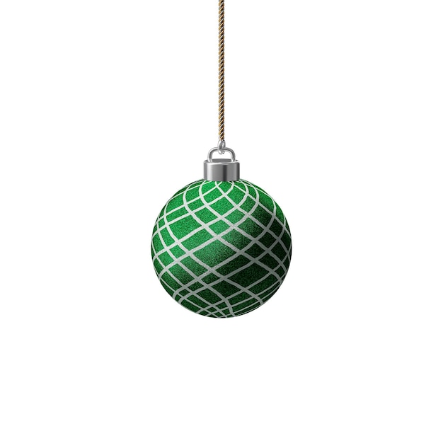 PSD buon natale vari ornamenti per decorare l'albero rendering 3d