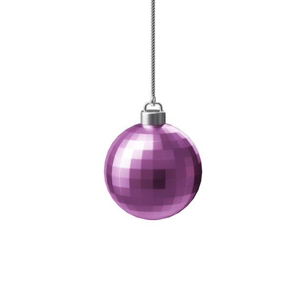 PSD happy christmas various ornaments to decorate the tree 3d rendering