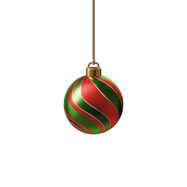 PSD happy christmas various ornaments to decorate the tree 3d rendering