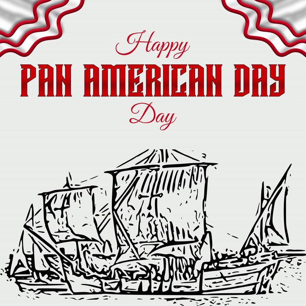 PSD happy columbus day's pan american day dia de la raza 소셜 미디어 포스트