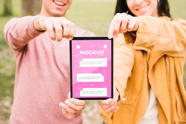 PSD happy couple concept mock-up