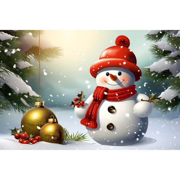 PSD happy cristmas snowman