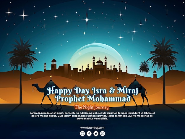 Happy day isra miraj prophet muhammad the night journey