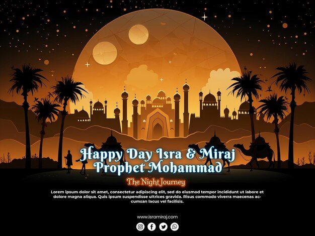 PSD happy day isra miraj prophet muhammad the night journey