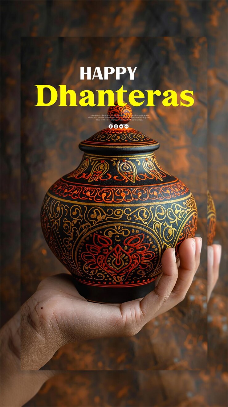 PSD happy dhanteras template background