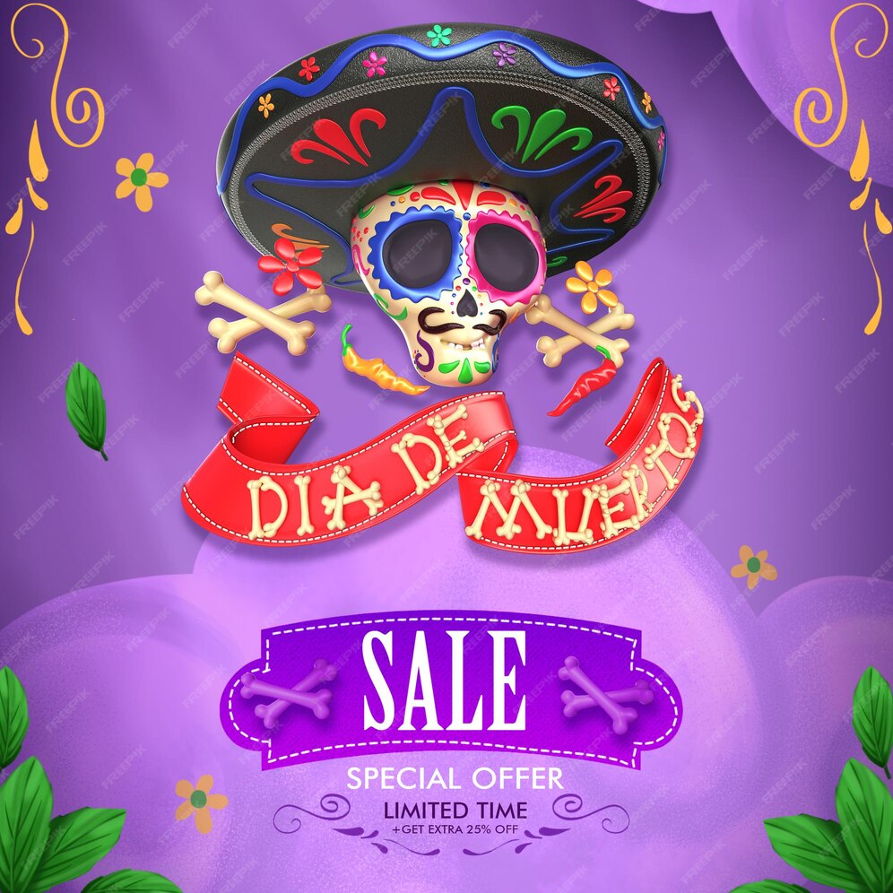 Premium PSD Happy dia de los muertos