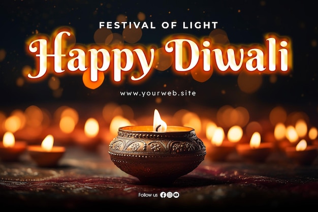 Happy diwali background and diwali banner