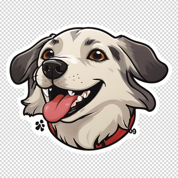 PSD a happy dog on a transparent background generative ai