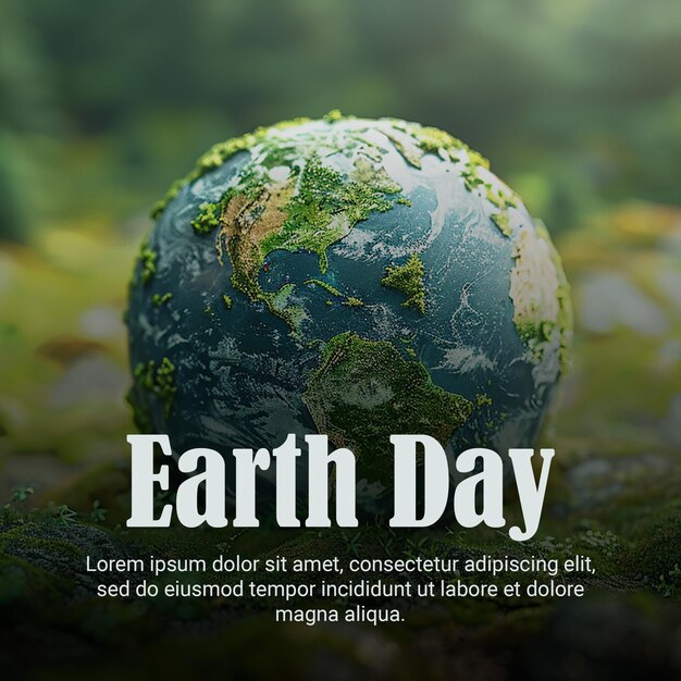 PSD happy earth day social media post