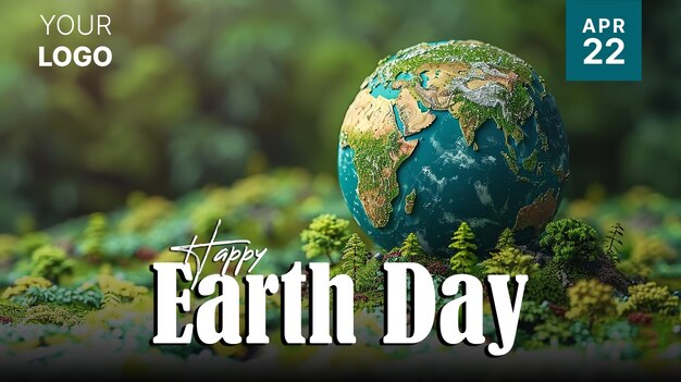 PSD happy earth day social media post