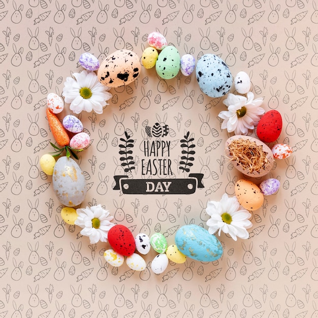 PSD happy easter concept mock-up