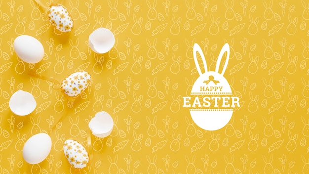 PSD concetto di pasqua felice mock-up