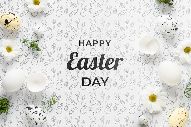 PSD happy easter concept mock-up