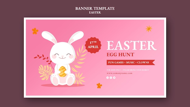 PSD happy easter day banner template