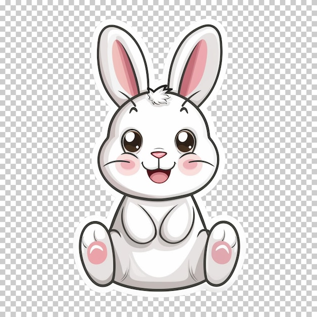 PSD happy easter day eggs with bunny on transparent background