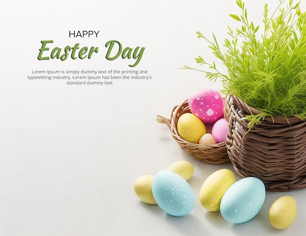 Happy easter day festival banner design