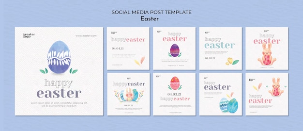 PSD happy easter day instagram posts