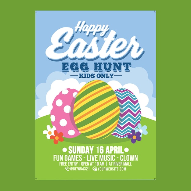 happy easter egg hunt for kids