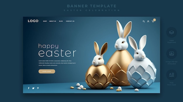 Happy Easter landing page template