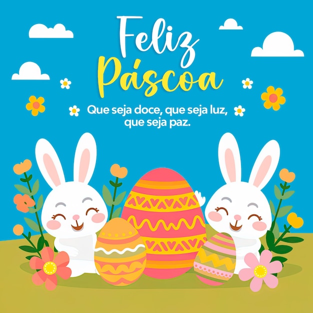 PSD happy easter poster