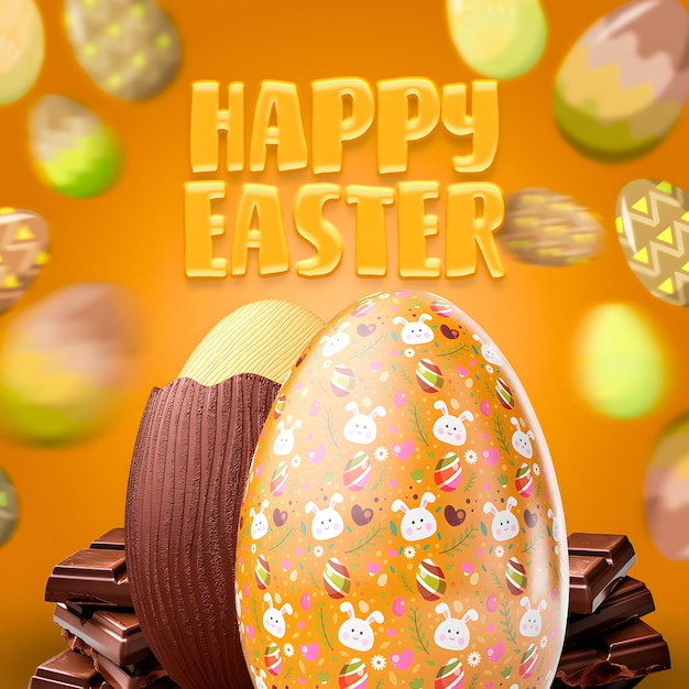 happy easter social media post