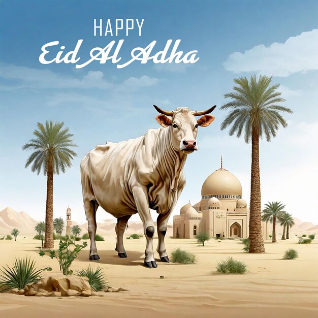 PSD happy eid al adha background
