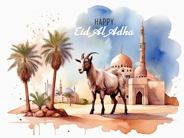 PSD happy eid al adha mubarak background