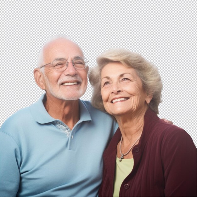 PSD happy elderly couple